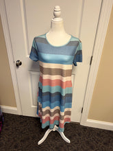 Load image into Gallery viewer, Sky Blue Striped Pocket Dress
