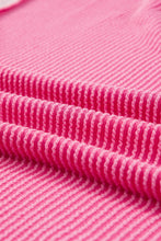 Load image into Gallery viewer, Pink Cable Knit Colorblock Exposed Seam Top
