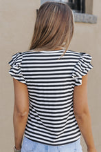 Load image into Gallery viewer, Black and White Stripe Top
